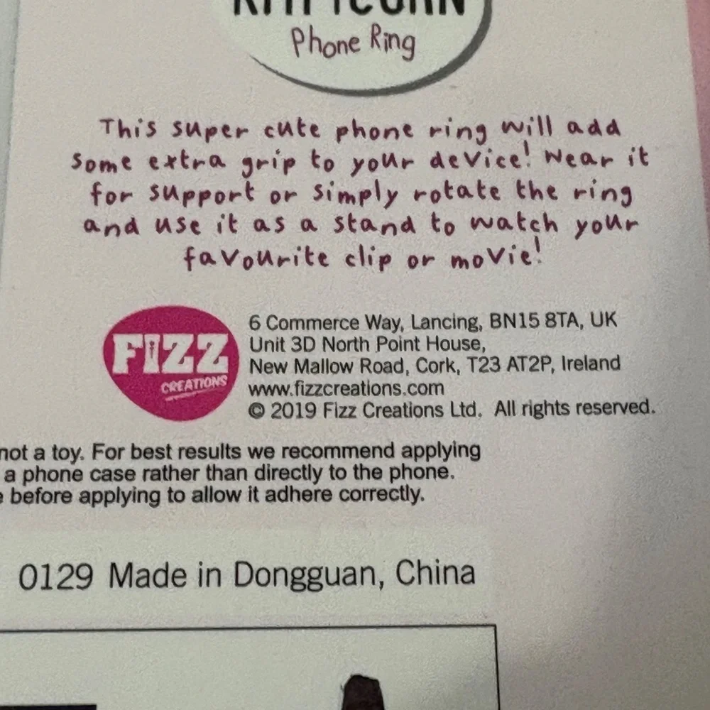 NWT Super Cute Kittycorn Phone Ring